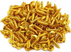 120pcs Universal Gold Tone Motorcycle Round Cross Head Self Tapping Bolts Screws