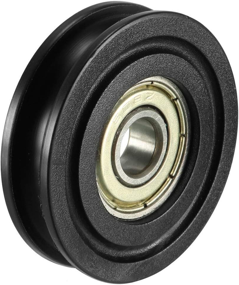 3.4mm Deep Metal U Groove Guide Bearing Pulley Rail Ball Wheel 8x40x10mm for Driving Mechanical Equipment Doors Window