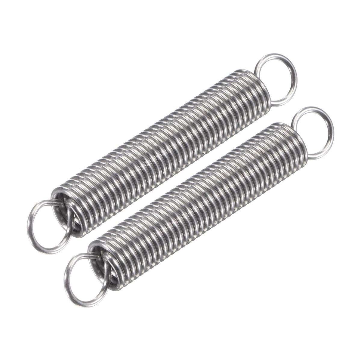 Compression Spring,12mm OD,1.5mm Wire Size,140mm Extended Length,80mm Free Length,304 Stainless Steel,8.6Lbs Load Capacity,Silver, Pack of 2