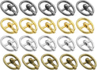 LinkMejor 20Pcs Metal Roller Buckles, 5.5mm - 0.22" Rectangle Sewing Mini Buckles Webbing Slider Single Pin Slides for DIY Craft Accessories Clothes Belt (4Colors, 10mm)
