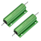 2 Pcs Aluminum Case Resistor 100W 100 Ohm Wirewound Green for LED Replacement Converter 100W 100RJ
