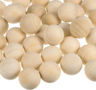 80pcs Round Wood Balls 20mm Diameter Unfinished Solid Wooden Beads, Small Natural Craft Balls for DIY Craft Projects Art Ornaments