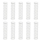 10Pcs Compression Springs, 0.6mm Wire Diameter x 11mm OD x 50mm Length 304 Stainless Steel Extension Spring Ballpoint Pen Pressure Springs for Shop Home Repairs, Silver