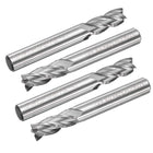 4pcs HSS-AL 3/8" Cutting Dia 3/8" Shank 4 Flutes End Mill Milling Cutter Router Bits Upcut Spiral Milling Cutter Tool for Wood PVC MDF Engraving