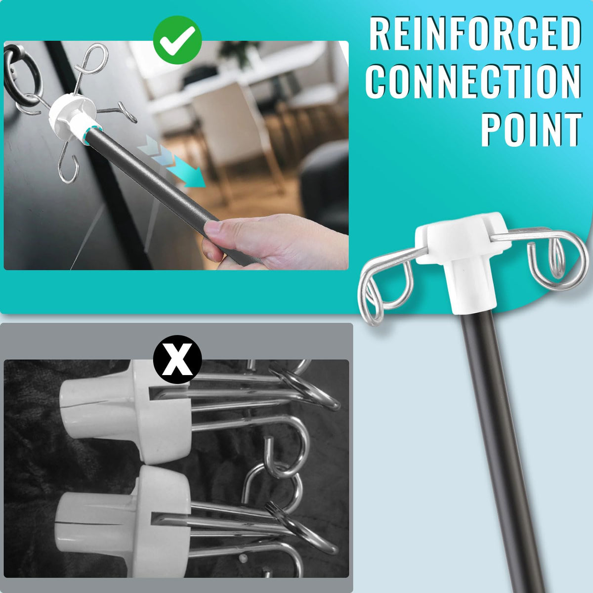 LinkMejor Table IV Poles,32 to 56In Telescopic Desktop IV Stand with 4 IV Bag Holder Portable Frosted Pipe Extension Pole IV Influsion Pole with Storage Hook for Home Hospital Clinic (Black)