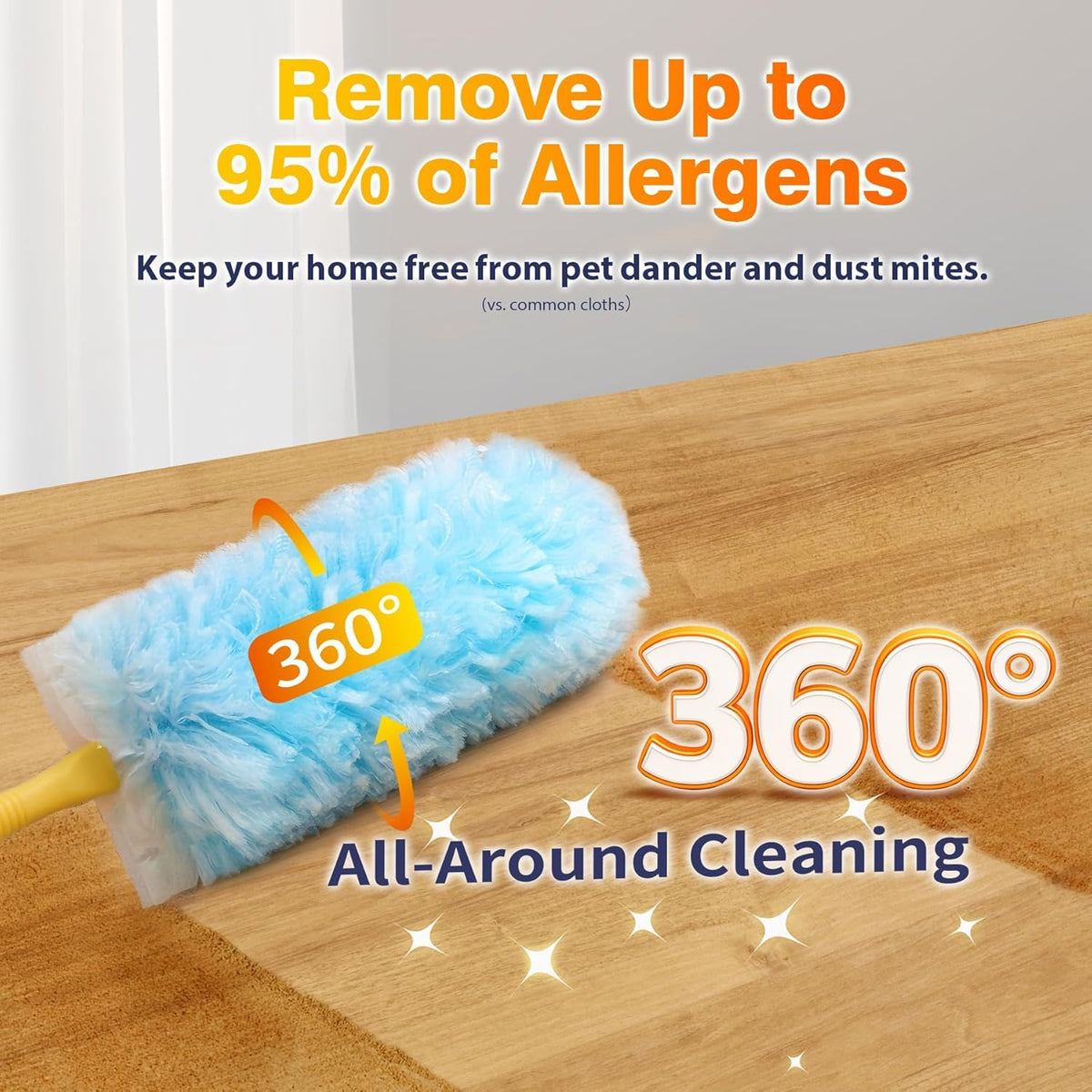 Duster Refills for Swiffer Duster med 3ft Extension Pole & Kort Grip 30ct