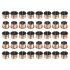 40Pcs Flanged Sleeve Bearings, 22mm Bore x 25mm OD x 20mm Length x 32mm, Sintered Bronze Wrapped Oilless Bushings