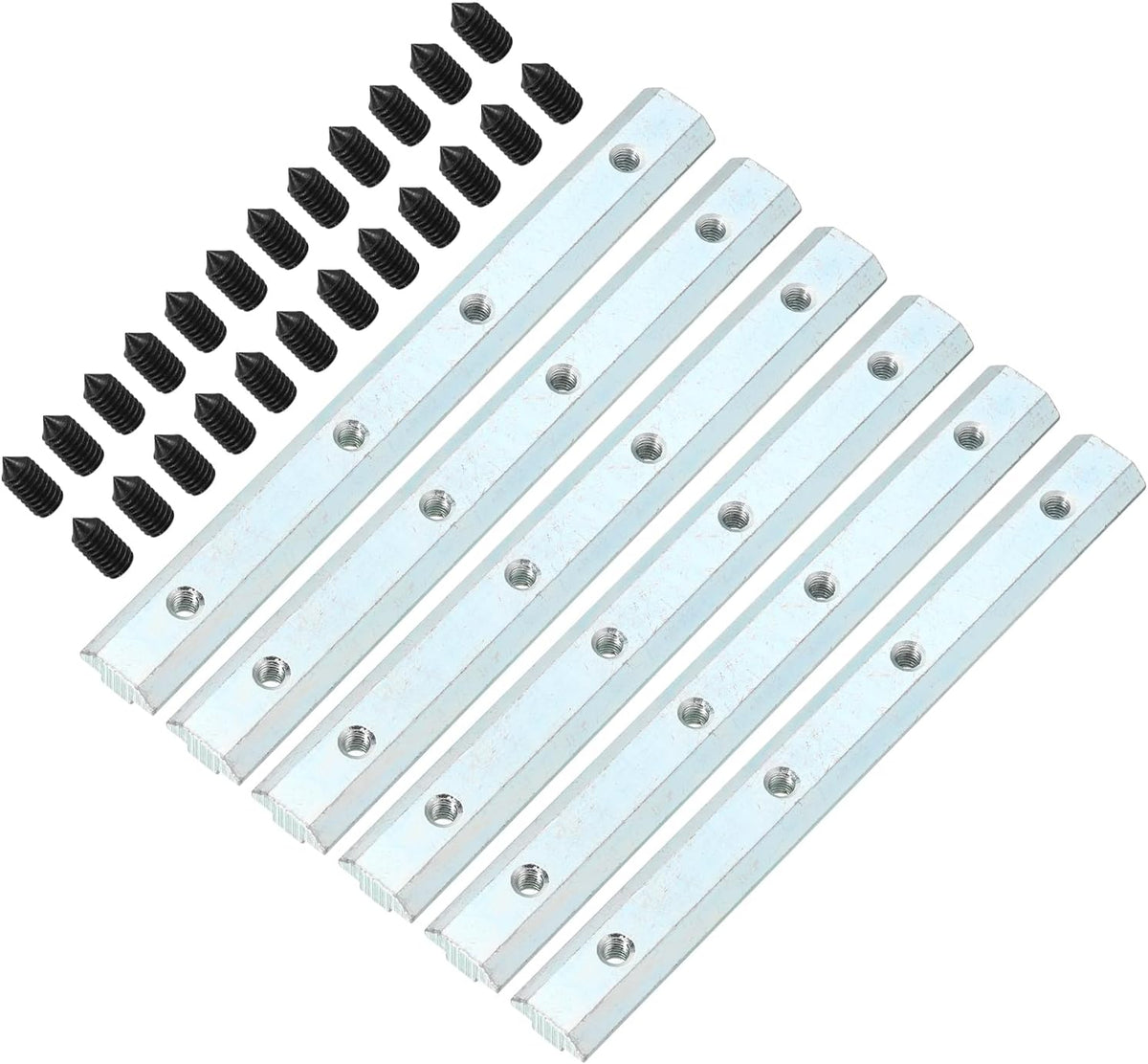 Straight Line Connector, 6Pcs7.1inch Inside Joint Brackets with M6 Screws for 4040 Series Aluminum Extrusion Profile T Slot 8mm (Silver)
