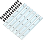 Straight Line Connector, 6Pcs7.1inch Inside Joint Brackets with M6 Screws for 4040 Series Aluminum Extrusion Profile T Slot 8mm (Silver)