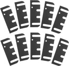 10Pcs Door Hinge Shims, 4" Plastic Adjustable Spacers 4 Slot Symmetry with Position Hole for Interior Door Alignment Filling Gaps Air Leakage, Black