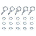 5 Pack M8 Galvanized Carbon Steel Eye Bolts, 5/16" x 0.98" Lifting Ring Eye Bolt with Nuts and Washers Heavy Duty Screw Eye Bolts Kit for Tie Down Straps Indoors Outdoors, Silver
