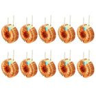 10Pcs Vertical Toroid Magnetic Inductor Monolayer Wire Wind Wound 100uH 3A Inductance Coil