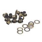 Grommets Eyelets with Washers Kit, 10.5 x 6 x 7mm Alloy Grommet for DIY or Craft Projects Bronze Tone 100 Set