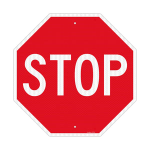 LinkMejor Stop Signs Traffic Signs 24 x 24 Inches, High Intensity - Engineer Grade Reflective Aluminum Sheeting, Rust Free Metal Stop Sign Street Road Sign, Weather Resistant, Waterproof, Fade