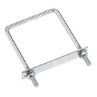 Square U-Bolts 3-1/2"(90mm) Inner Width Carbon Steel M8 with Nuts, Frame Plate, Round Washers