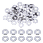30 Pcs M4 PVC Flat Washers 4mm ID 10mm OD 0.5mm Thick Plain Washer Grommets Plastic Sheet Gasket Fastener Sealing Spacer Gasket Ring Water Hose Washers, Clear Black