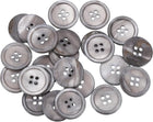 25 Pcs Natural Shell Buttons, 4 Hole Mother of Pearl Buttons 20mm Sewing Craft Buttons for Shirt Sewing DIY Crafts Decoration, Grey