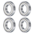 4 Pcs 16004-2Z Deep Groove Ball Bearing, 20mm x 42mm x 8mm High Carbon Chrome Steel Z3 Double Rubber Sealed Bearing (ABEC3)