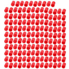 150Pcs 7mm Inner Dia PVC Flexible Vinyl End Cap Screw Thread Protector Cover Red