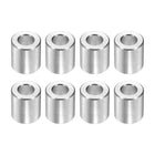 8Pcs Aluminum Spacer 1/2" OD x 1/4" ID x 9/16" Length Screw Standoff Bushing Plain Finish Unthreaded Round Metal Spacer for Screws Bolts and Rods, Silver