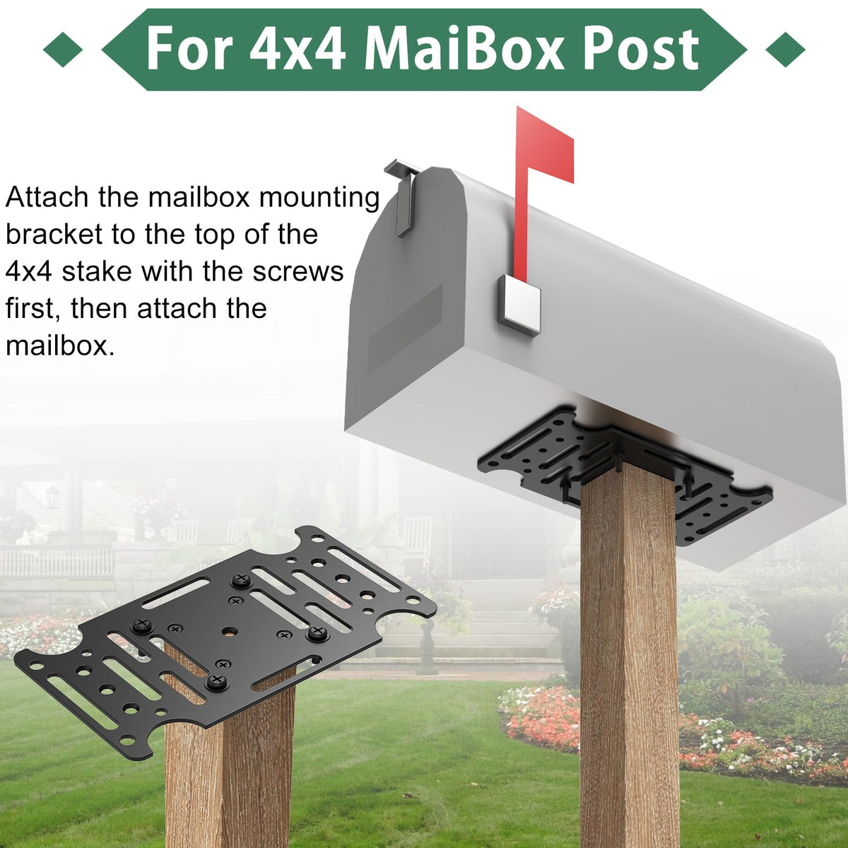 Suporte de Montagem de Caixa de Correio, Placa de Adaptador de Montagem Universal
