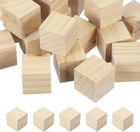 20Pcs Unfinished Wooden Cubes, 30mm / 1.18in Wood Square Blocks, Plain Wooden Blocks for Paint DIY Crafts Puzzle Making Art Projects Party Decoration, Wood Color