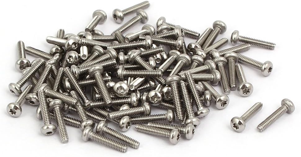 M1.6x8mm 304 Stainless Steel Button Head Torx Socket Screws Fastener 100pcs