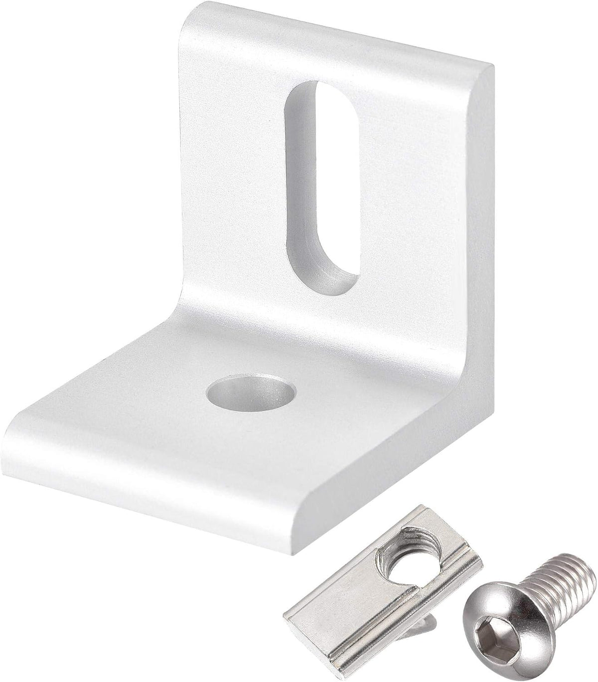 Inside Corner Brace Angle Bracket L Shape 40mmx40mmx36mm with M8 Screws and Nut for Aluminum Extrusion Profile