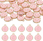 LinkMejor 52pcs Letter Charm, Enamel Letter Pendants, Alphabet g Pendants Double Sided Beads Charm for DIY Bracelet Necklace Pendants Earring Jewelry, Pink