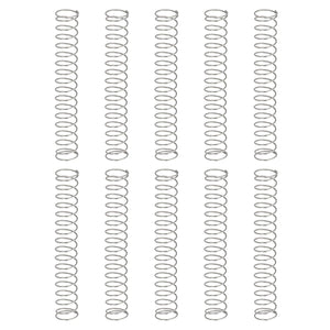 10Pcs Compression Springs, 0.2mm Wire Diameter x 3mm OD x 20mm Length 304 Stainless Steel Extension Spring Ballpoint Pen Pressure Springs for Shop Home Repairs, Silver