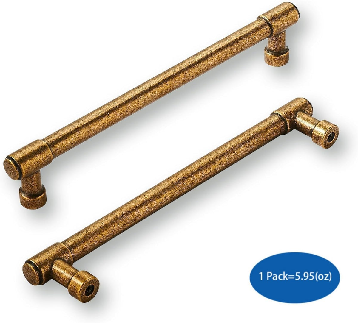 LinkMejor 10 Pack 7-1/2 Inch(192mm) Champagne Bronze Cabinet Pulls Kitchen Cabinet Hardware for Cupboard Drawer Pulls Dresser Handle