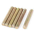 1mm Pitch M6 x 40mm Male Threaded Rod Bar Bronze Tone 6 Pcs