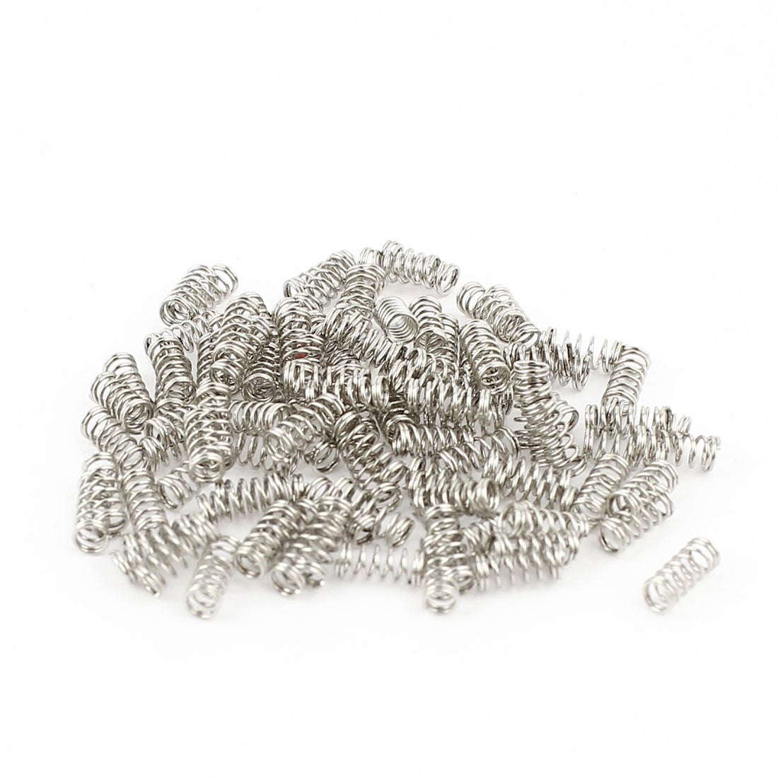 Compression Spring - 0.25mm Wire Dia, 2.3mm OD, 5mm Free Length Spring Steel Extension Spring,Silver,100Pcs