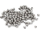 LinkMejor Metal Round DIY Jewelry Making Spacer Bead 4mm Dia 100Pcs Silver Tone