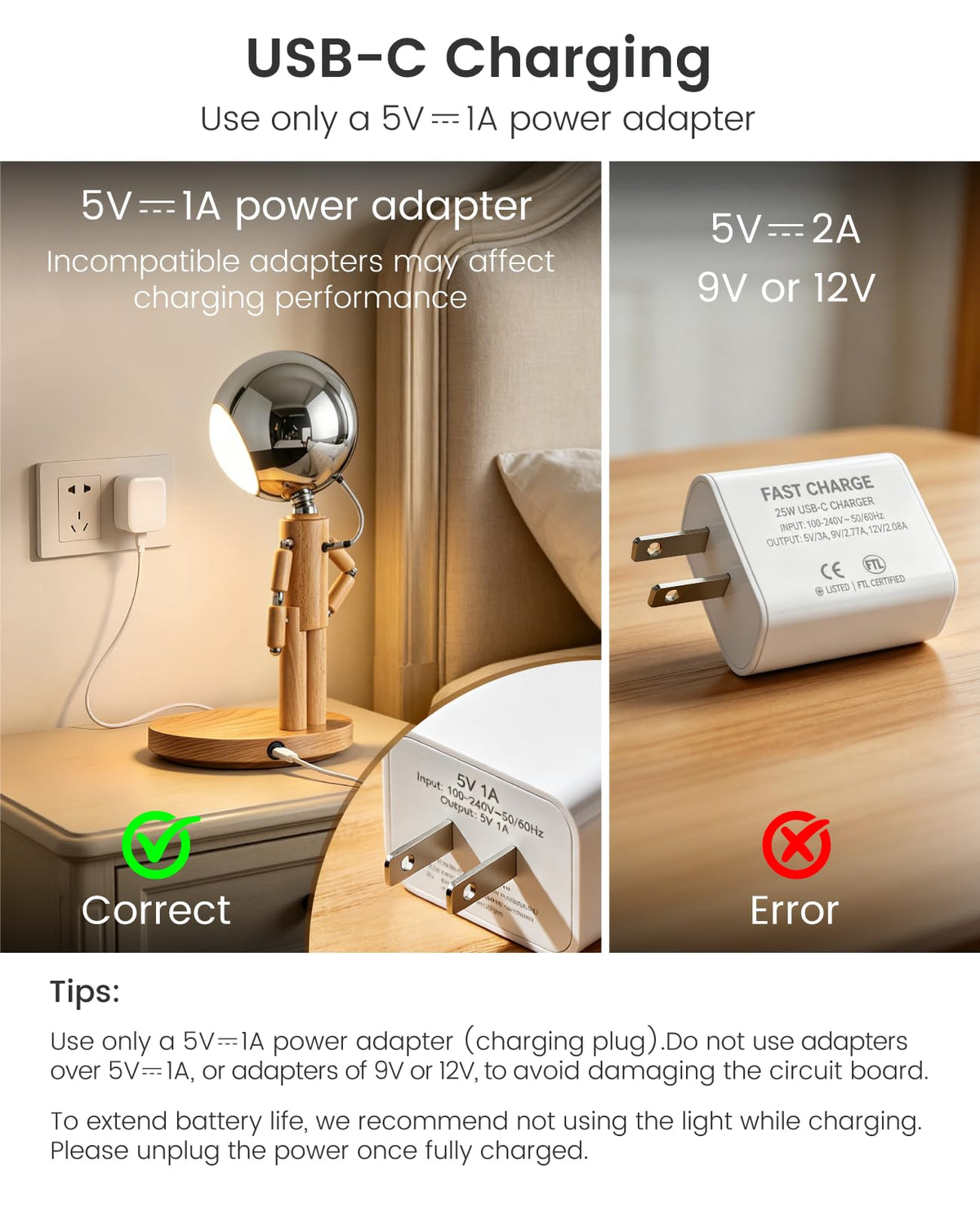 LinkMejor Lampe de Bureau Sans Fil Rechargeable, Lampe de Nuit Tactile, Réglable
