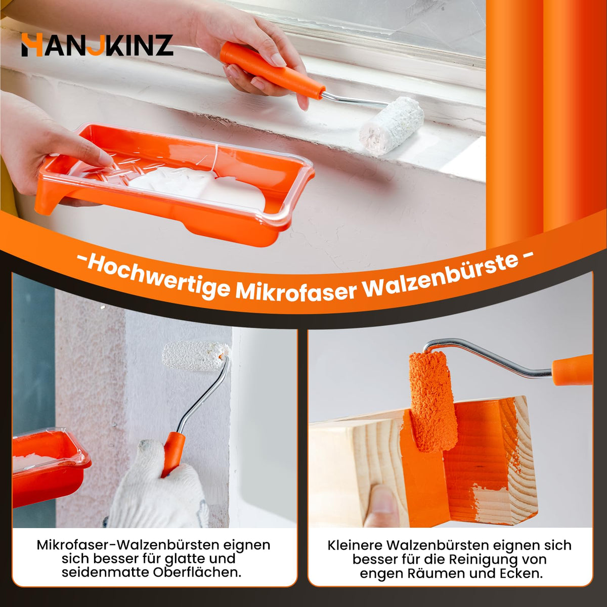 LinkMejor 2 Inch Mini Roll de Vopsire Kit, 15 Pachet