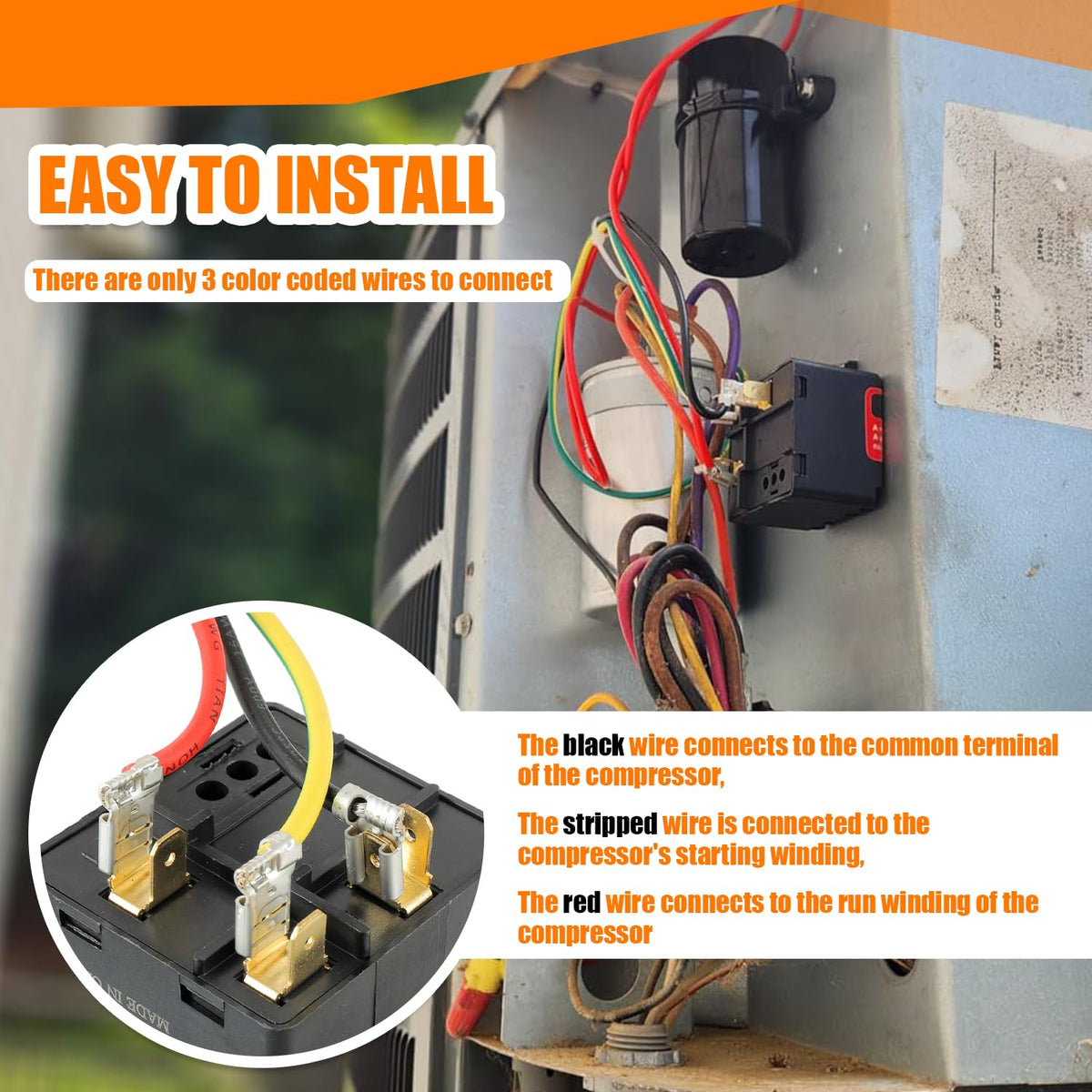 LinkMejor CSR-U1 Capacitor de Início Duro Kit
