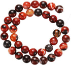 Brown Agate Beads 10mm Natural Gemstone Beads, Smooth Round Loose Beads for Bracelet Jewelry Making DIY (1 Strand - 37pcs)