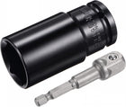 1/2" 드라이브 손가락 액세서리 세트, 30mm 깊이 6점 충격 손가락 3" 길이와 1/4" 헥산 어댑터