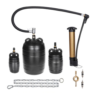 LinkMejor Upgraded 3PK Inflatable Pipe Plug Balloon Kit(2",3",4") with Fast Air Pump & Extension Hose, Rubber Sewer Test Balls with Safety Chain & Valve Tool for Plumbing Pressure Testing/Drain