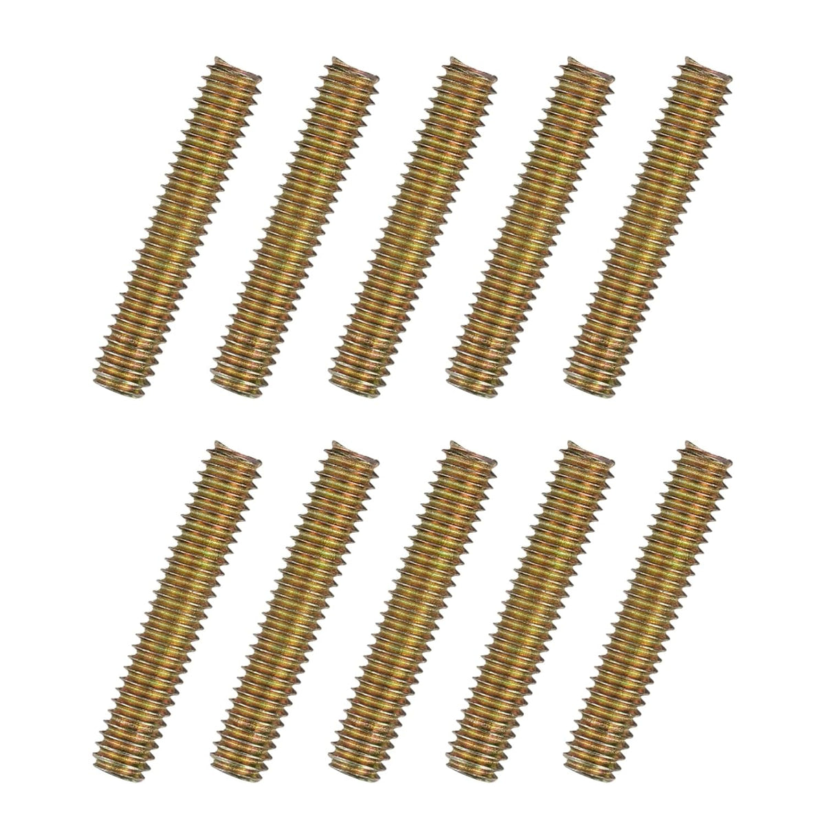 10st fullt trådade rör 5/16x1-1/2 All Thread Studs långt trådade skruv kolstål för möbel trädgårdsgalleri monteringssammanfogning fäste ramanslutning färgglad zink