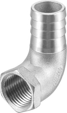 304 Stainless Steel Hose Barb Fitting Elbow, 20mm Barbed x 1/2" NPT Female Pipe Connector Adapter for Water Fuel Air