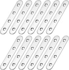Repair Plate, 100mm x 17mm, Flat Fixing Mending Bracket Connector with Screws, 12 Pcs