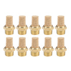 1/4 PT Sintered Bronze Exhaust Muffler with Brass Body Protruding 10pcs