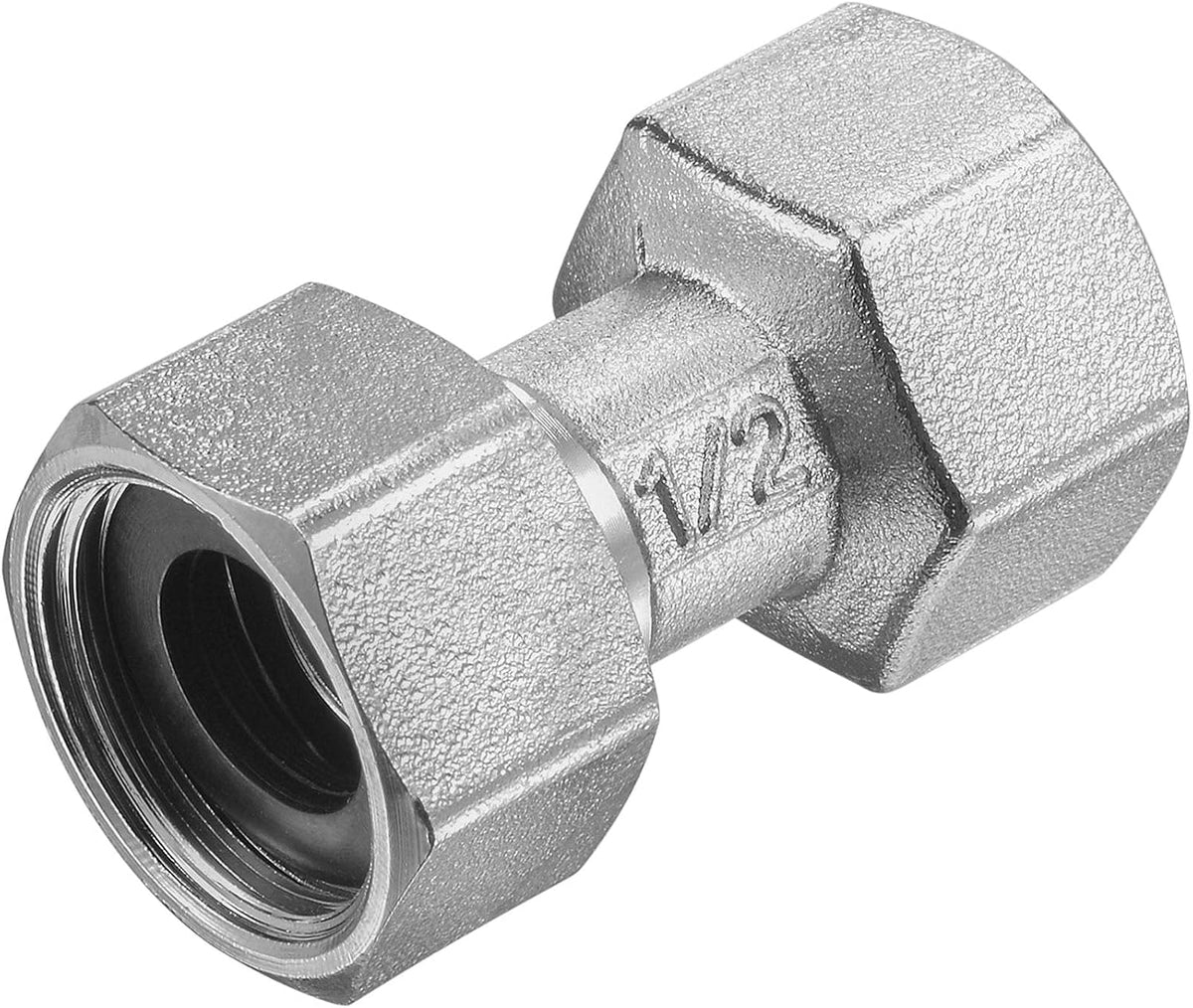 Pipe Fitting Union G1/2 Female Thread Straight Hose Connector Adapter, Nickel-Plated Copper