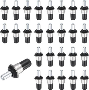 80Pcs Pinze di Riparazione per Tapparelle, 0.98"x0.43" Pinze a Springa Metalliche di Sostituzione per Tapparelle da Giardino Fermagli per Finestre a Serranda Armadio Lame Mobile con Manica, Nero
