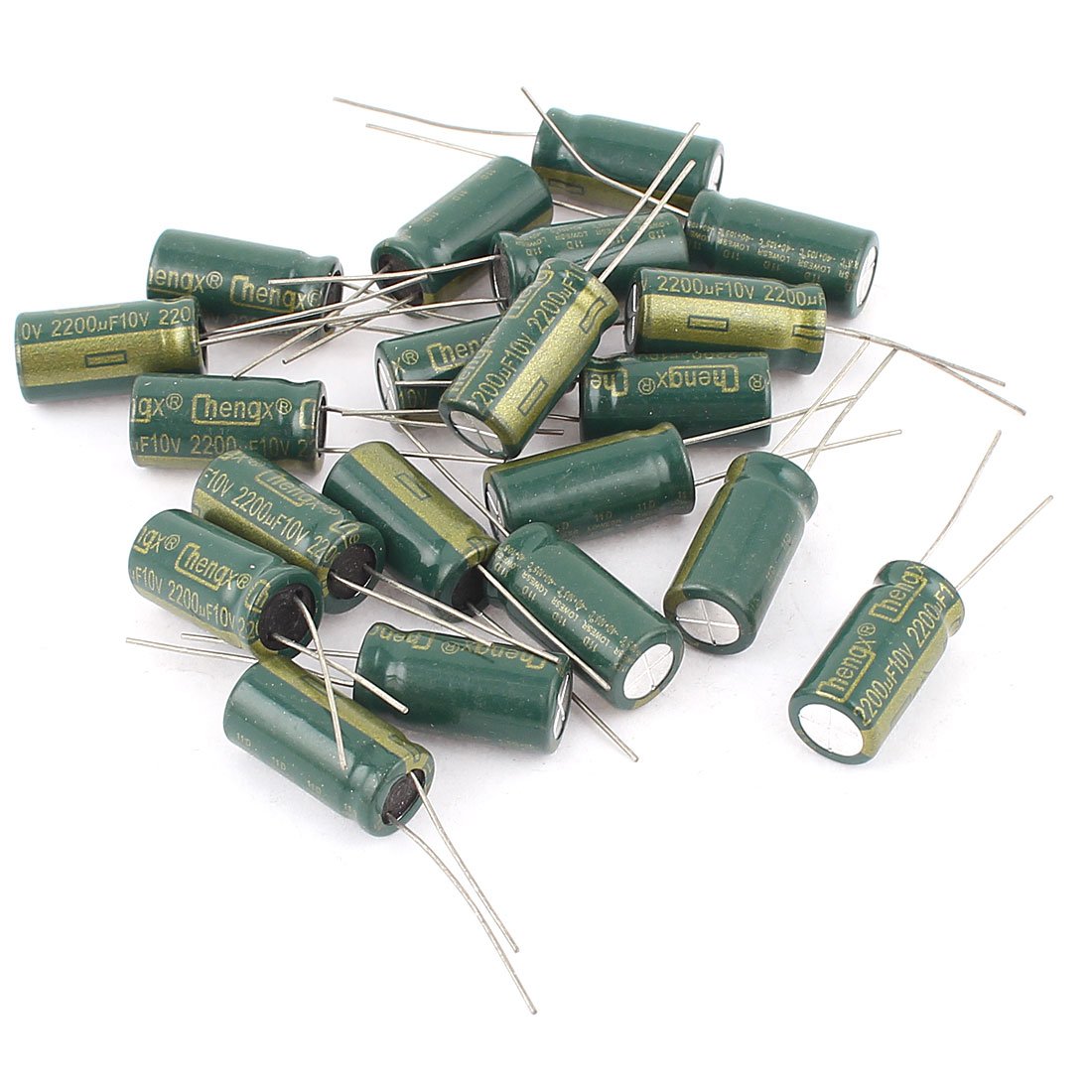 20 Pcs 10V 2200Uf 105C Radial Electrolytic Capacitor, 10 mm x 20 mm