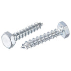 Hex Lag Screws, M10 x 50mm Carbon Steel Zinc Plated Half Thread Self-Tapping Bolts for Wood Screw 20Pcs