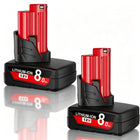 ลิงก์เมโจร์ 2 แพค 12.0Ah แบตเตอรี่แทนที่ M12 สำหรับเครื่องมือ Milwaukee 12V
