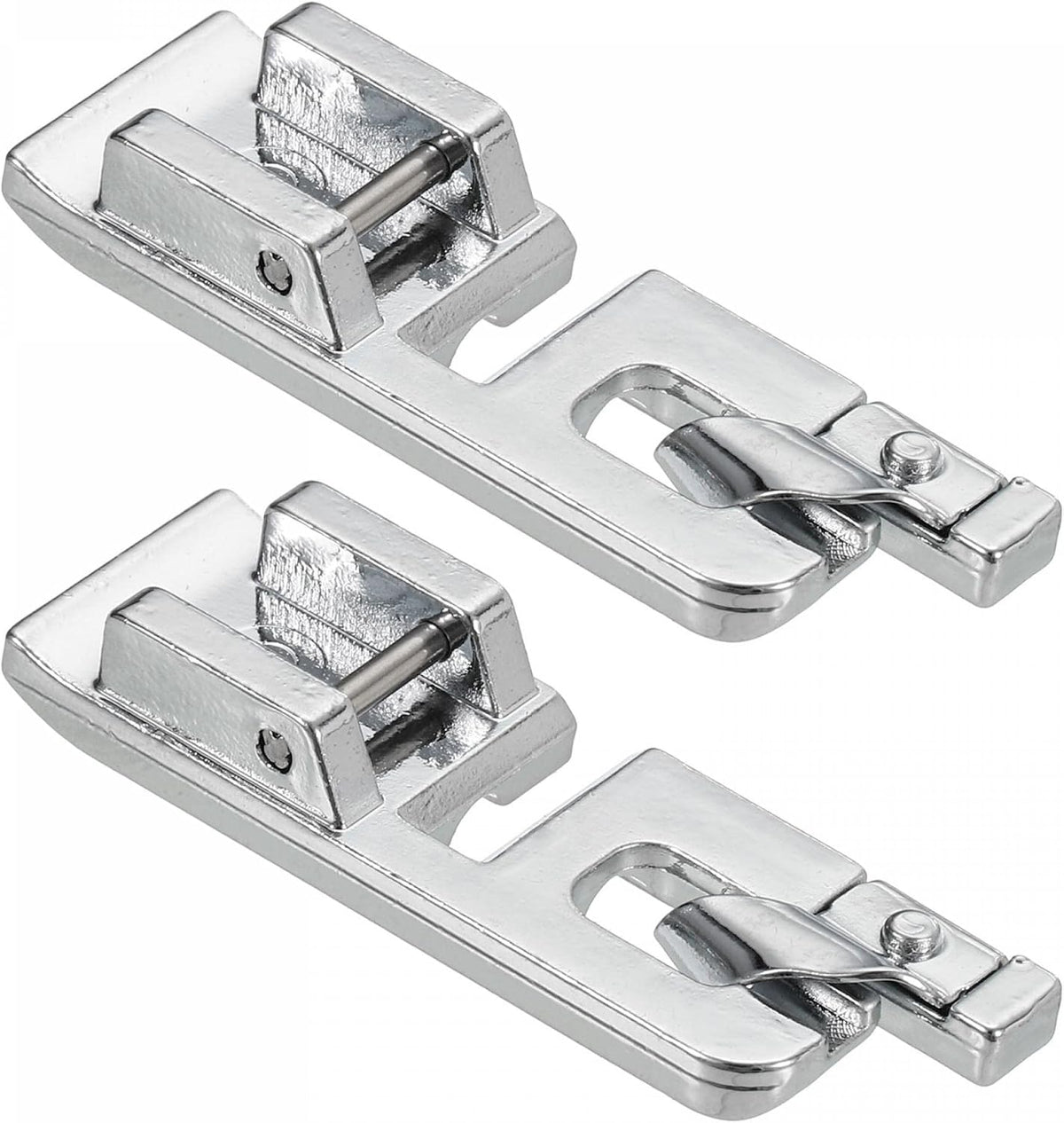 3mm Rolled Hem Presser Foot Galvanized Iron Sewing Machine Foot 39x12mm, 2Pcs